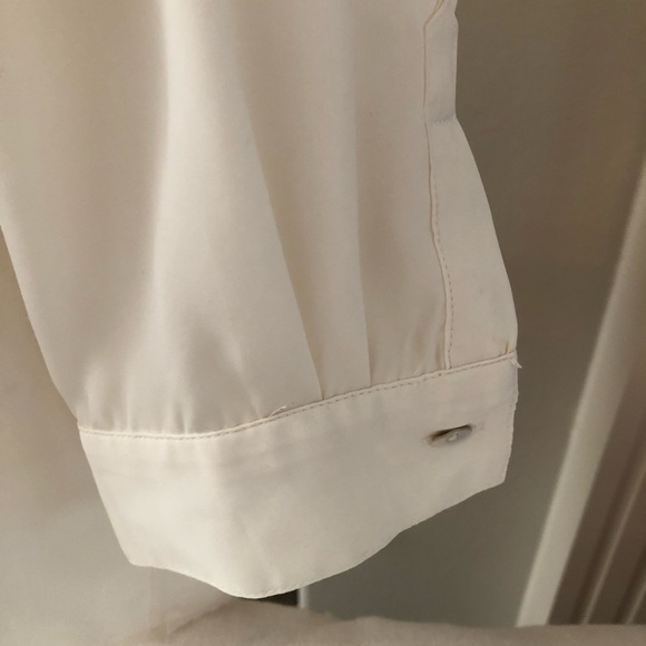 Chico’s Ivory Cream Blouse Button Front Pocket - Picture 6 of 10
